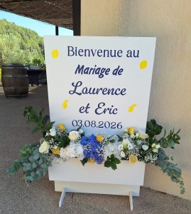 Panneau Bienvenue floral